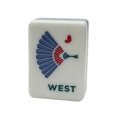 160 American Mahjong Tiles 3-Layer Acrylic Blue Butterfly Pattern Engraved Set