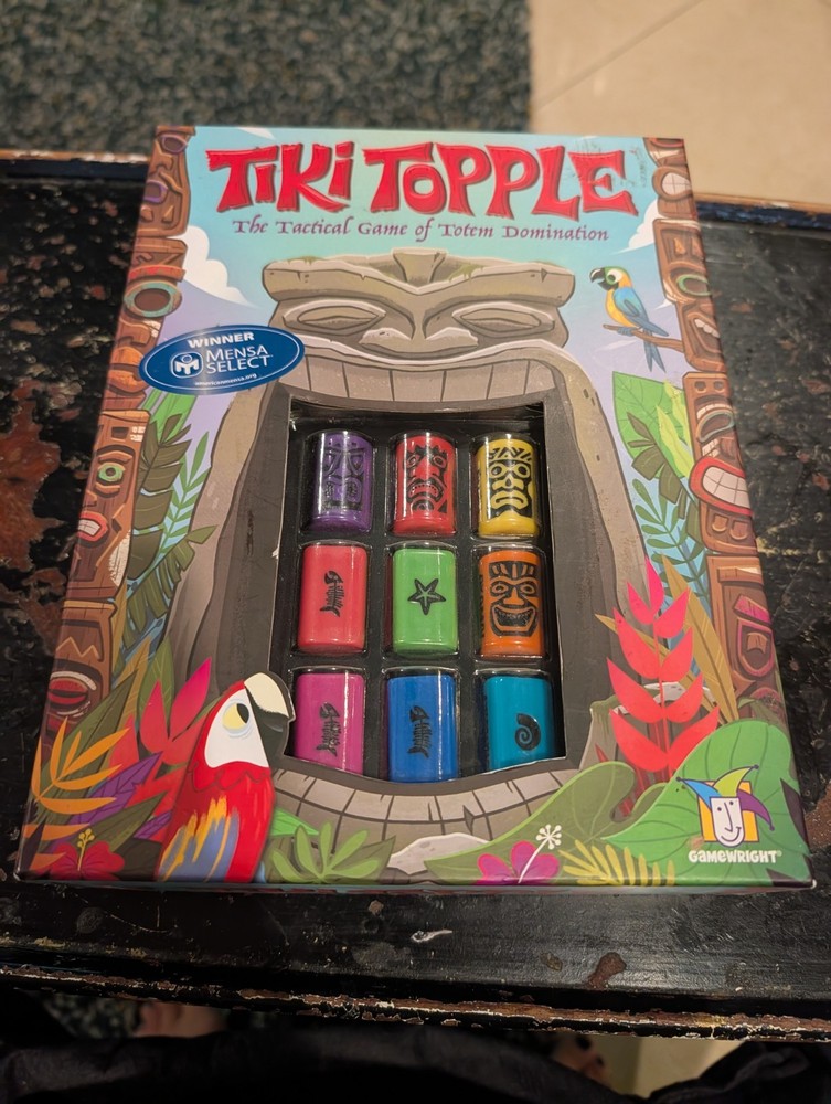 Tiki Topple Board Game by Gamewright Free Shipping