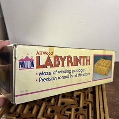 VIintage 1987 Pavilion Geoffrey All Wood Labyrinth Board Game – NO Metal Balls.