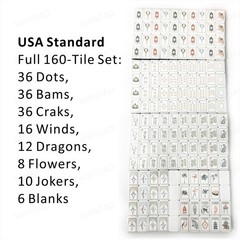 Tortoiseshell 4Layer Mahjong Tiles – American Set 160 Tiles – Beautiful!
