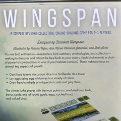Wingspan 2nd Edition Stonemaier Games Board Game NEW Bird Collection 1-5 players