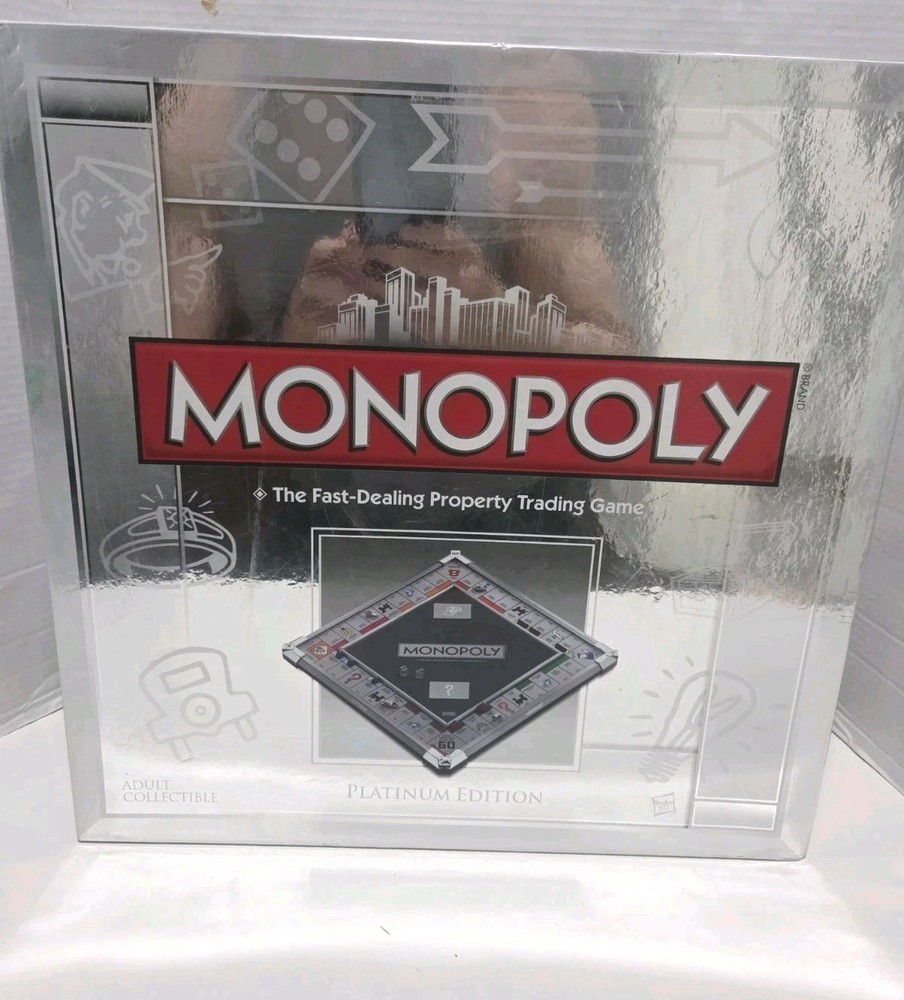 Monopoly Platinum Edition Board Game Luxury Metal Frame Collector’s Set Complete