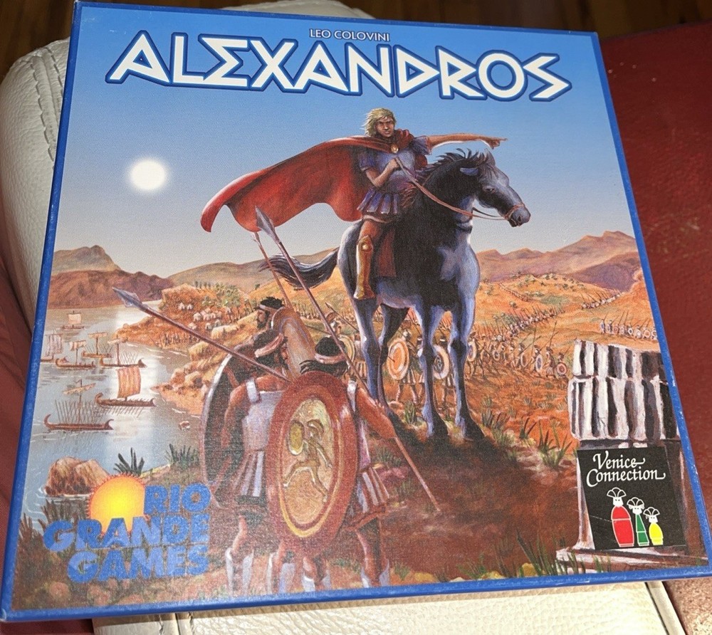 Alexandros Board Game Ages 12+, 2-4 Players, Leo Colvini Conquer Rich Provinces
