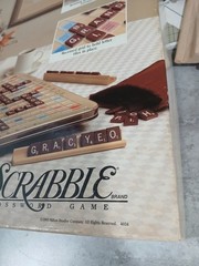 Milton Bradley Scrabble Deluxe Edition Rotating Gameboard Turntable 1989 4034
