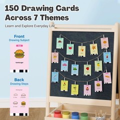 Drawing Robot Kids 150 Cards Voice Interactive Educational Toy RIVGOT Machine
