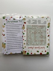 Christmas Party Set 8 Games for 25 people Scramble Word Search Pencils NEW
