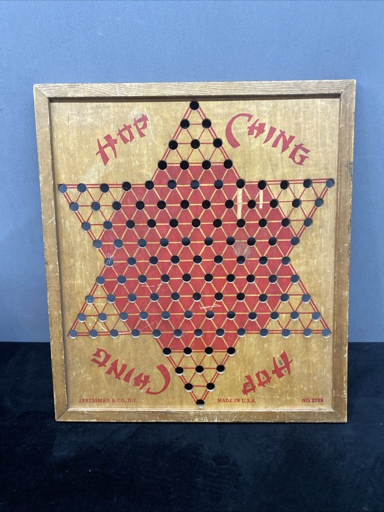 Vintage Hop Ching Chinese Checkers Game Board J. Pressman Co. NY 2729