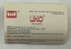 1987 Deluxe Uno Game by Internation Games Complete Great Condition FREE SHIPPING