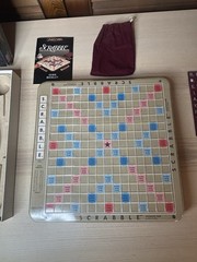 Scrabble Deluxe Edition EUC Rotating Turntable 1989 COMPLETE Milton Bradley