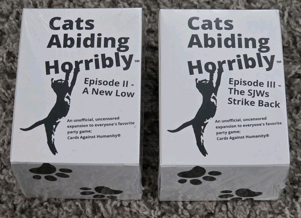 Cats Abiding Horribly Episodes 2 II 3 III Cards Against Humanity Expansion Packs