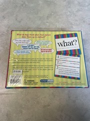 OUTSET What? Party Game Humor Theme Ages 14+ 5+ Players 108 Cards 2009 Sealed