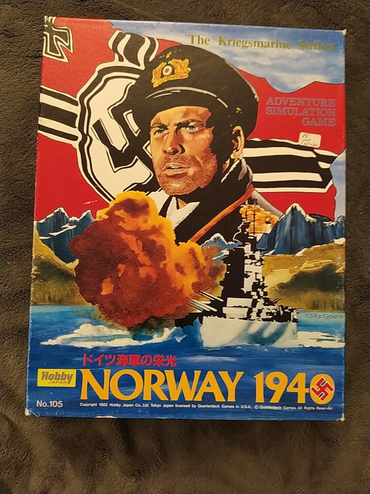 NORWAY 1940 THE KRIEGSMARINE STRIKES WWII WARGAME HOBBY JAPAN UNPUNCHED RARE