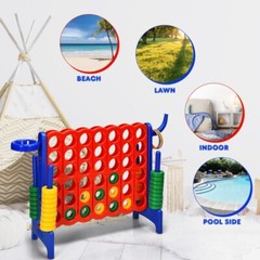 Jumbo 4-to-Score 4 in A Row Giant Game Set Kids Adults Family Fun Outdoor Rings
