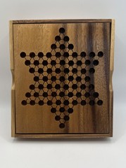 Chinese Checkers Wood Travel Pier One New 5.5” X 6.5”