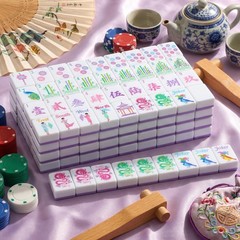 Arrowbash 160 Pcs Floral American Mahjong Set 1.2 Inch Flower Mahjong Tiles S…
