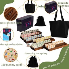 Rummy Cube Original Game, 2–6 Players, 160 Tiles with 6 Wooden Racks