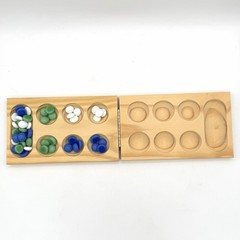 Cardinal Mancala Complete Solid Wood Folding Game Board Stores All 48 Pieces