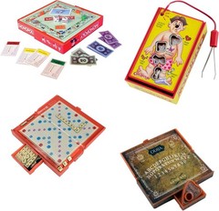 Compact Mini Games – Monopoly, Scrabble, Operation & Ouija – Ideal For Parties