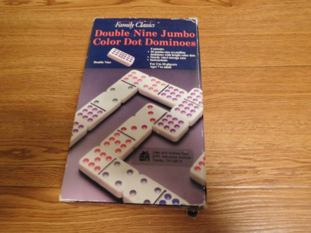 Vintage Pressman Double Nine Dominos Set DOUBLE NINE 54 DOMINOES #3226