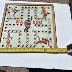 Vtg Wa-Hoo Wahoo Game Board Creative Designs Texas Indian Western Framed Checker