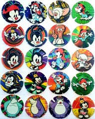 Animaniacs Tazos – Complete Set 1 to 60 Pogs *RARE* $10 / Tazo – Elma Chips 1997