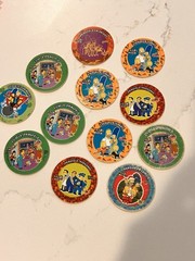 Rare Lot Of 12 Sabritos Mexico THE SIMPSONS Tazos Taso Pogs BART Marge Apu Lisa