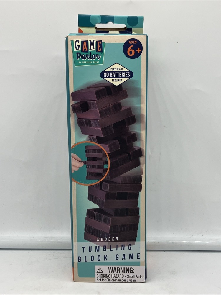 Meridian Point Game Parlor Wooden Tumbling Block Tower Game Classic Fun Ages 6+