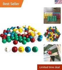 High-Quality 75 Bingo Balls – 3/5 Inch, For Standard Cages and Game Enthusiasts