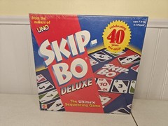 NEW SEALED Skip Bo Deluxe Sequencing Card Board Game Mattel 2001 Family Kids Uno