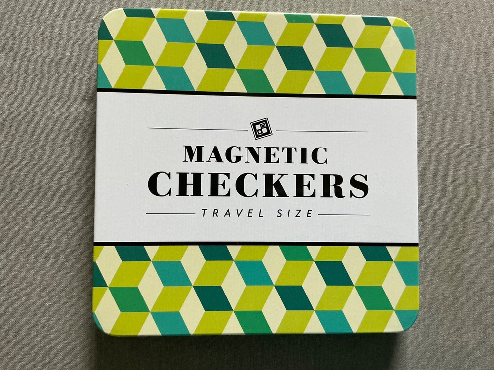 Magnetic Checkers Travel Size Mini Game in Metal Tin – Compact Portable Set