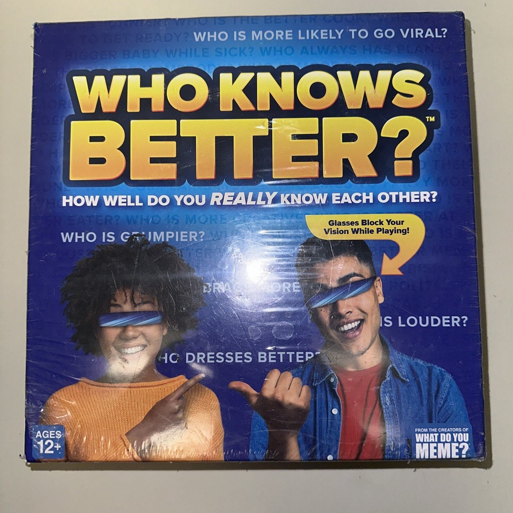 WHAT DO YOU MEME? WHO KNOWS BETTER? Board Game, Brand New Factory Sealed