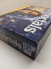 IMMORTALS Board Game Queen Games Almost Complete in Box Missing 1 Green Cube