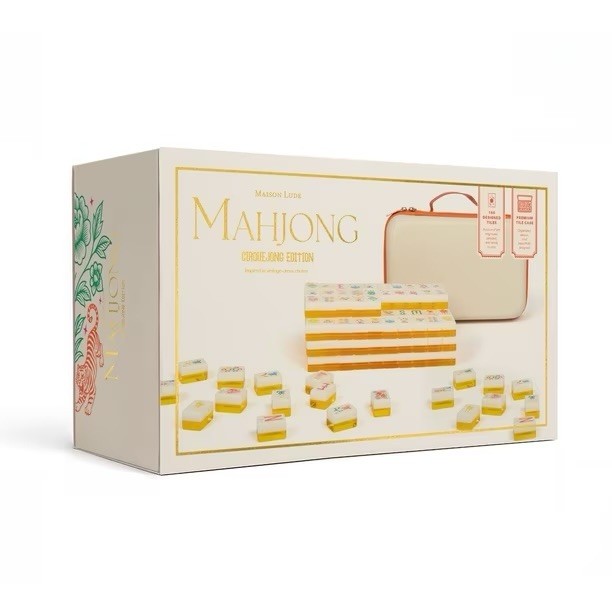 Maison Lude Mahjong Cirquejong Edition 160 Tiles Premium Leather Carrying Case