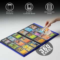 CardGuard Trading Card Binder Pro-Folio – 9 Pocket 12×9.75×0.75 inches, Blue