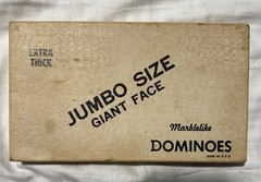 Extra Thick Jumbo Size Giant Face Marblelike Dominoes Made In USA￼