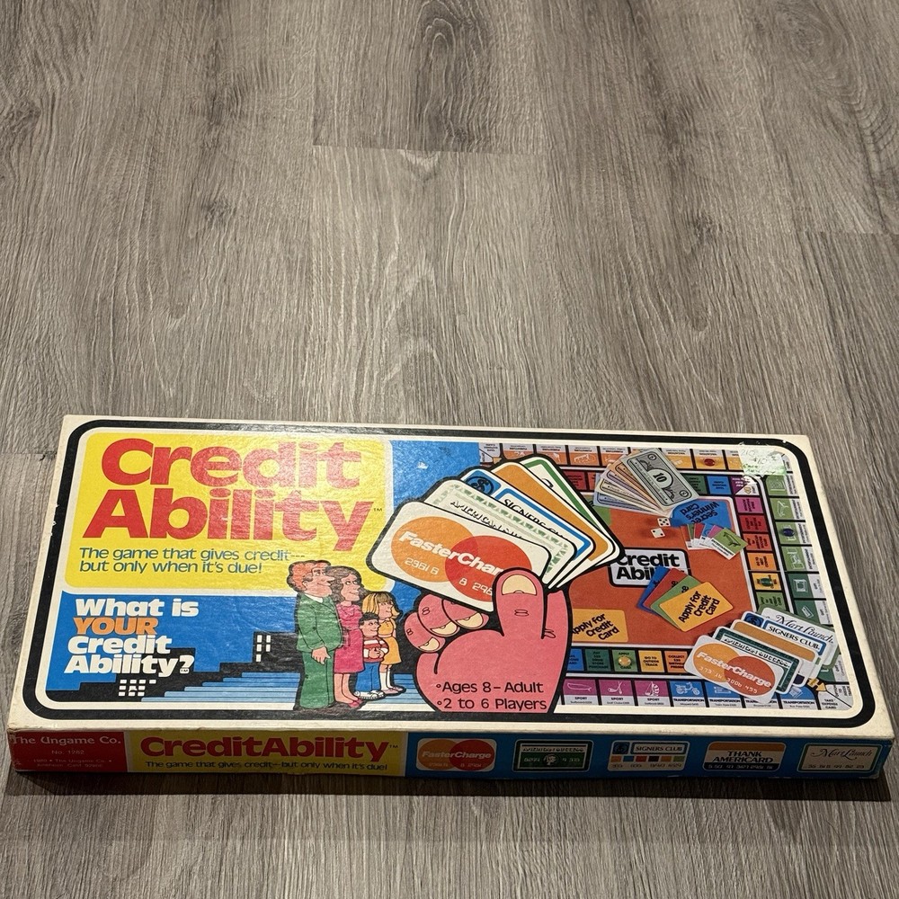 Vintage Credit Card Board Game Credit Ability Board Game The Ungame Co. 1980