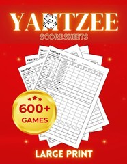 Yahtzee Score Pads: Yahtzee Sheets for Scorekeeping , 8.5 X 11 Large Print Yahtz