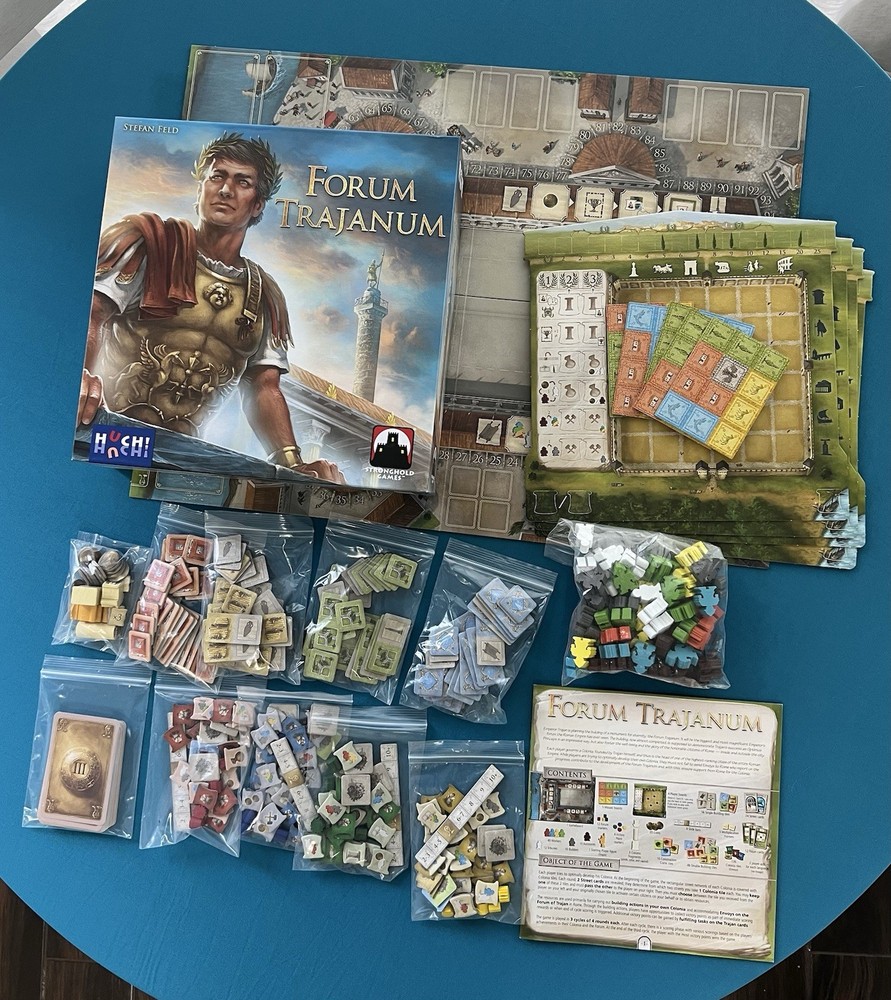 Forum Trajanum Board Game by Stefan Feld 2018 Stronghold Games, Complete!