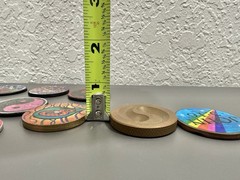 Vintage 90s Metal Pog Slammer Mix Lot – Ying Yang – 8 Ball – Peace – Wild One