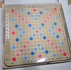 Scrabble Deluxe Edition Turntable Crossword Rotating Milton Bradley 1989 Complet