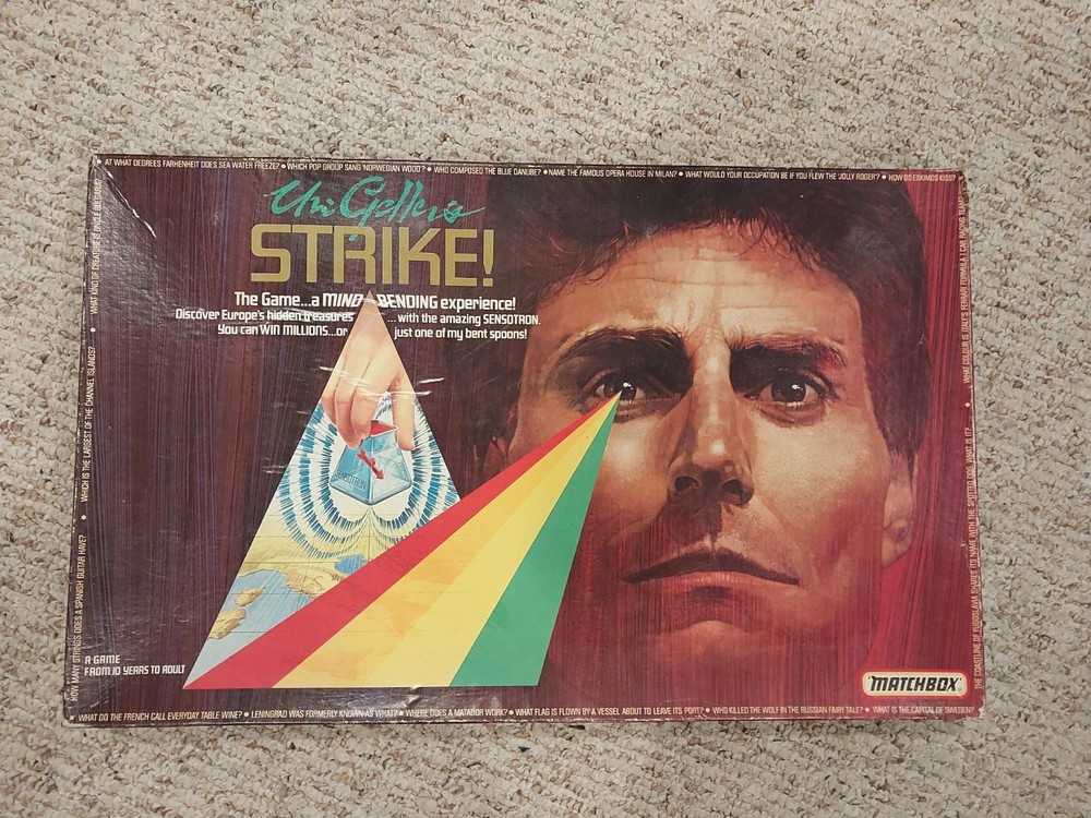 Matchbox URI Geller Strike Board Game – Complete / Never Been Played – MINT 1986