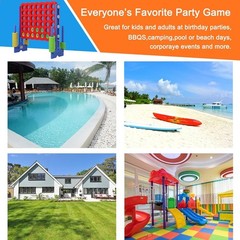 Patent Authorized Giant 4 Connect in a Row Game, Height Adjustable Jumbo Yard…