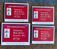 8 National Mah Jongg League Standard Hands And Rules Cards 2019 – 2022 (2 each)