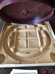 Vintage Scrabble Deluxe 4034 Rotating Turntable Board Game Wooden Tiles