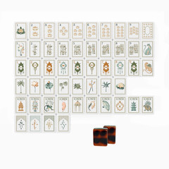 160Pcs 4-Layer Acrylic Leopard Print White Lotus Engraved American Mahjong Set