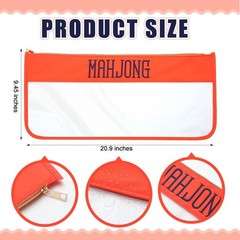 1 PCS Mahjong Bag – Empty Mahjong Tiles Bag Only with Zippered & Letters, Cas…