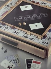 BNIB Winning Solutions Monopoly Luxe Edition with Solid Maple Wood Board Game