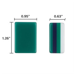 American Mahjong Game Set, 160 Dark Teal Green Layered Mah Jong Tiles
