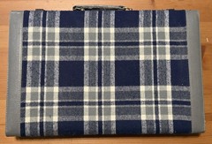 Vintage Aries Of Beverly Hills Travel Blue Velvet Backgammon Board (no manual)