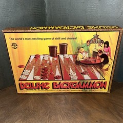 1973 Deluxe Backgammon / Checkers Game -Vintage! Missing 1 Dice And 1 Checker.